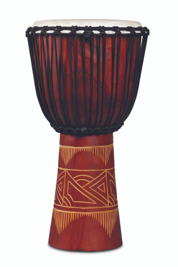 LP World Beat Wood Art Large Djembe, Red