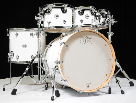 DW Design Series 6pc Drum Set - Gloss White 8/10/12/16/22/14SD