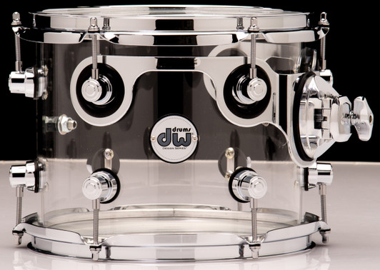 DW Acrylic Design Series Drum 8" x 10" Tom - Clear