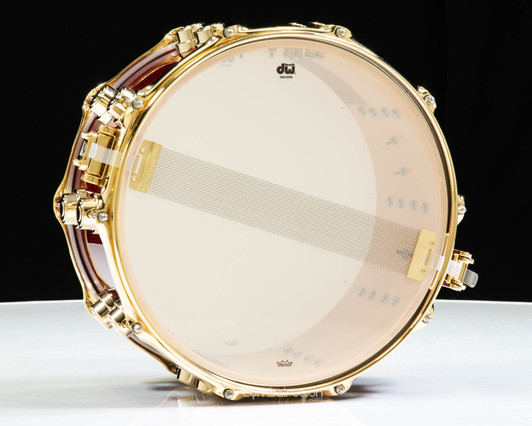 DW Collector's Series 8x14 VLT Snare - Ruby Glass w/ Gold HW