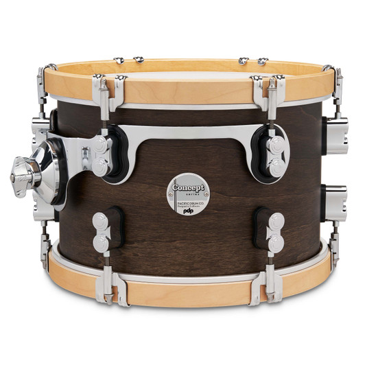 PDP Concept Classic 8x12 Tom Walnut with Natural Hoops