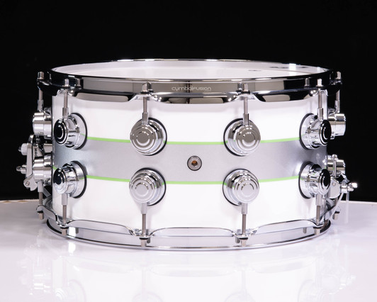 Silver Stripe with Lime Edges