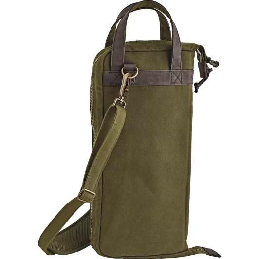 Waxed Canvas Backpack Roll Top Leather Details Green Canvas 