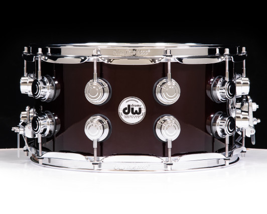 DW Collector Series 8x14 SSC Maple Snare Drum - Black Mirra w/Gold