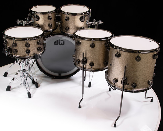 DW Collector's 6pc Cherry Mahogany-Nickel Sparkle Glass w/Black Nickel