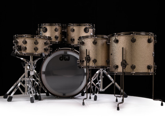 DW Collector's 6pc Cherry Mahogany-Nickel Sparkle Glass w/Black Nickel