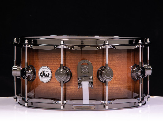 DW Collector's 6.5x14 Birch Snare - Candy Black Burst over Bubinga