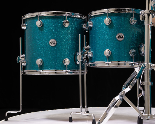 DW Collector's 6pc Maple SSC Maple Kit - Teal Glass w/Chome HW