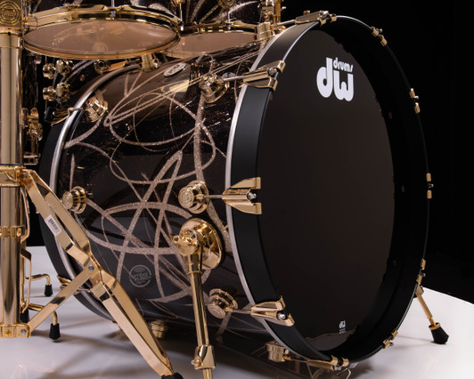 DW Collector's 7pc SSC Maple Kit - Smoke Glass Contrails w/Gold HW