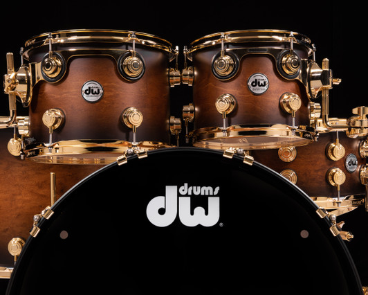 DW Collector's 5pc SSC Maple Kit - Honey to Ebony Satin Oil Burst