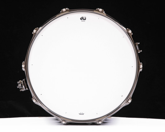 DW Collector's 8x14 SSC Maple Snare - Silver Abalone w/Black Nickel