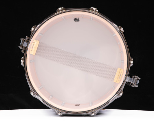 DW Collector's 8x14 SSC Maple Snare - Silver Abalone w/Black Nickel
