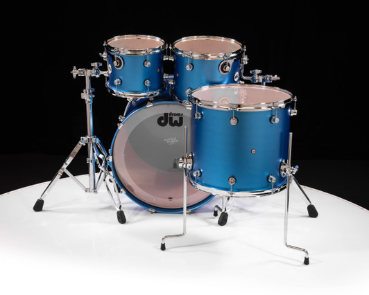 DW Design Series 4pc Kit - Aqua Metallic, CymbalFusion Exclusive
