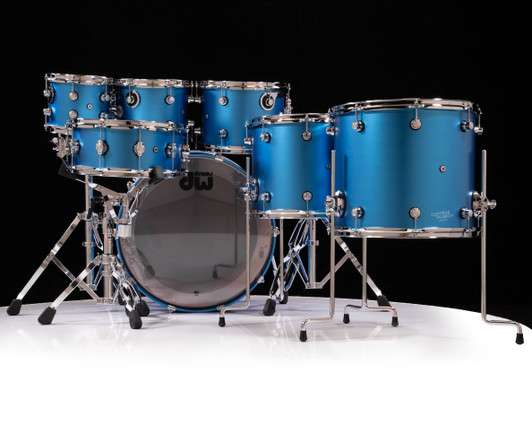 DW Design Series 7pc Kit - Aqua Metallic, CymbalFusion Exclusive
