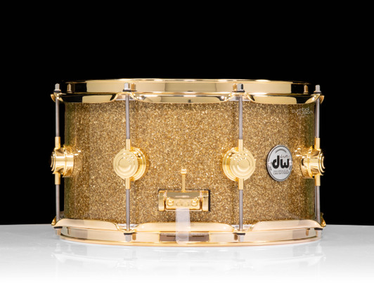 DW Collector's Series 10x14 Maple SSC Snare - Gold Glass w/Gold HW