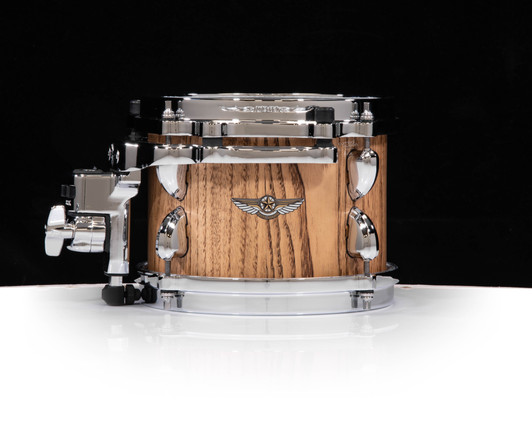 小物 tamaowrld Tama Star Walnut 8x6 Tom - Satin Black Japanese Sen Burst