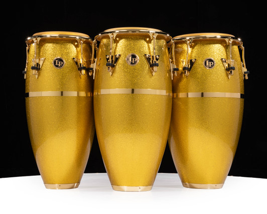 LP Galaxy Fiberglass with Gold Sparkle with Gold Hardware Conga Set (LP800ZG-SET)