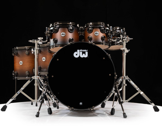 DW Collector's 6pc SSC Maple Kit - Honey to Ebony Satin Oil Burst