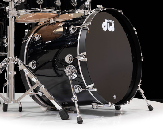 DW Collector's 6pc Maple SSC Kit - Gloss Black w/Chrome HW