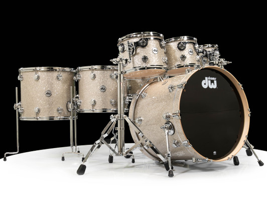 DW Collector's 7pc Maple SSC Shells Broken Glass w/ Chrome