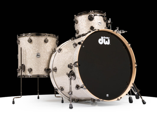 DW Collector's 3pc 333 Maple Kit - Broken Glass with Black Nickel