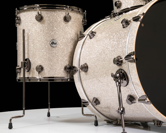 DW Collector's 3pc Shell Pack 24 in. Bass Drum  - Broken Glass w/ Black Nickel