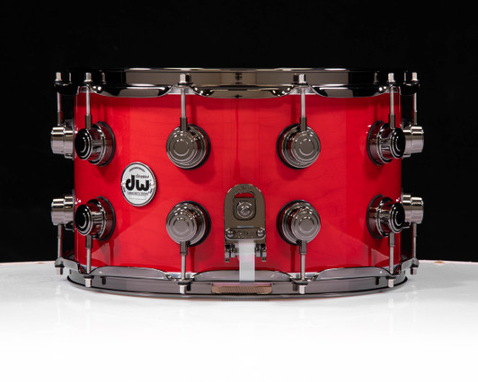 DW Collector's 8x14 Maple SSC Snare - Candy Apple Red w/Black Nickel