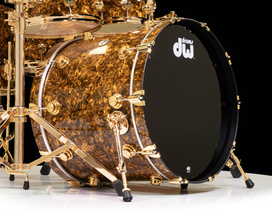 DW Collector's 7pc Maple SSC Kit - Gold Abalone w/Gold Hardware