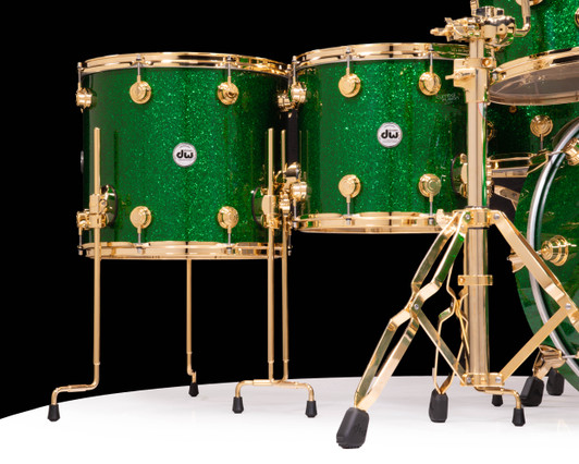 DW Collector's Maple Mahogany 7pc Green Glass with Gold