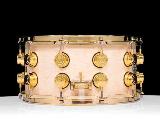 DW Collector's 7x14 SSC Maple Snare - Natural Satin Oil with Gold Hardware