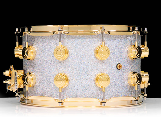 DW Collector's SonicPly 8x14 Snare - Diamond Nebula with Gold Hardware