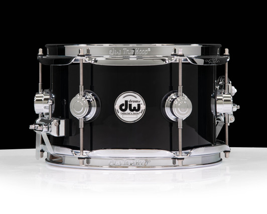 DW Collector's 6x10 SSC Maple Snare - Gloss Black  w/Chrome HW