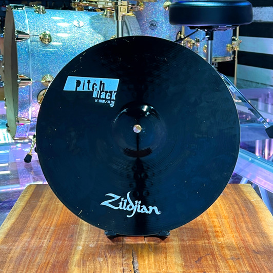 Used Zildjian Pitch Black Hi Hat Pair 14"