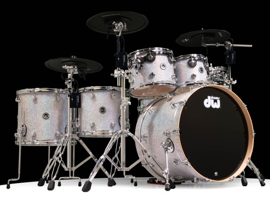 DWe 7pc Diamond Nebula Complete Set with Hardware and Roland Cymbals