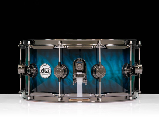 DW Collector's Series 6.5x14 Quilted Maple Regal to Black - VLT