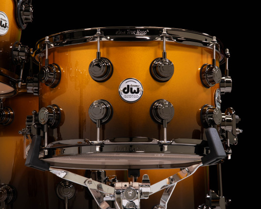 DW Collector's Series 6pc Maple SSC Vegas Gold to Piano Black Fade w/ Black Nickel