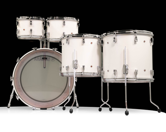Yamaha Absolute Hybrid Maple 5-Piece Drum Kit – Polar White - back view