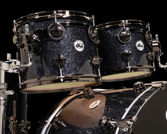 DW Collector's Series 5pc Sonicply Kit - Black Ice w/Black Nickel