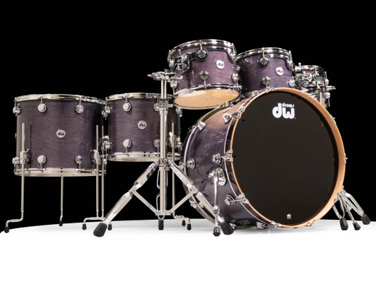 DW Collector's Series 56pc Maple Kit - Purple/Ebony Stain Lacquer