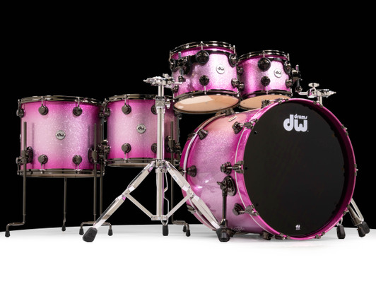 DW Collector's 5pc Shell Pack - Pink Glitz w/Black Nickel