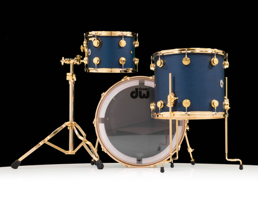 DW Collectors SSC Maple in Regal Blue Satin Oil with Gold Hardware 3pc 12/16/22