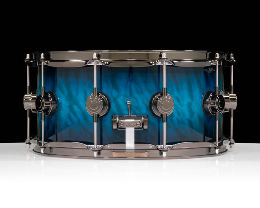 DW Collector's Series 6.5x14 Quilted Maple Regal to Black - 12ply VLT