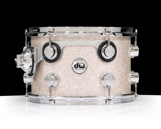 DW Collectors Maple/Mahogany Shell 8x12 Broken Glass FP w/ Chrome HW