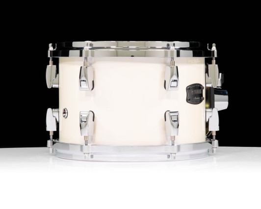 Yamaha Absolute Hybrid Maple 10x7 Tom - Polar White back view