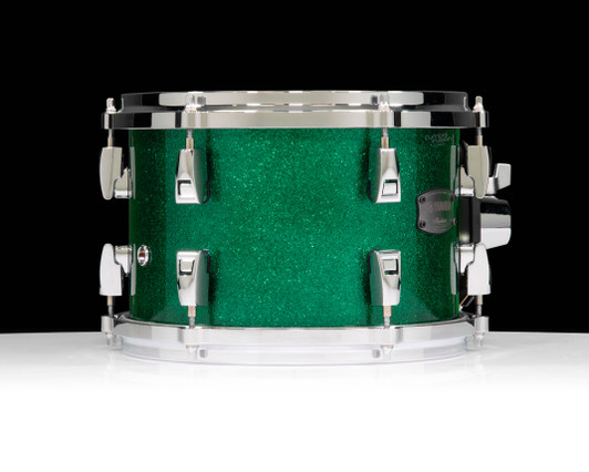 Yamaha Absolute Hybrid Maple 10x7 Tom - Jade Green Sparkle back view