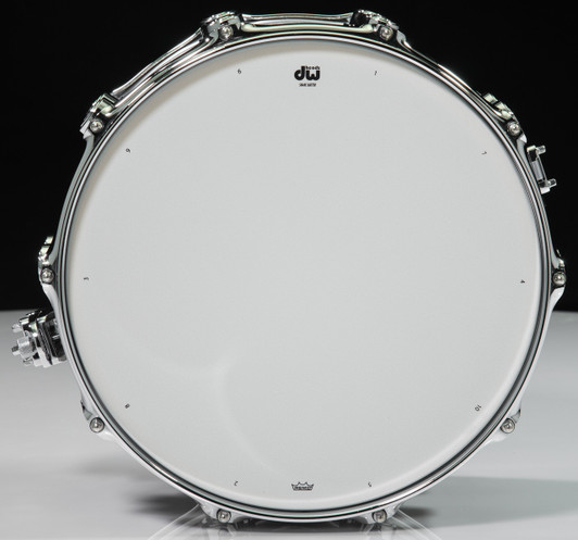 DW Collector's SonicPly Series Snare 8x14 - Broken Glass - Chrome Hardware Top view