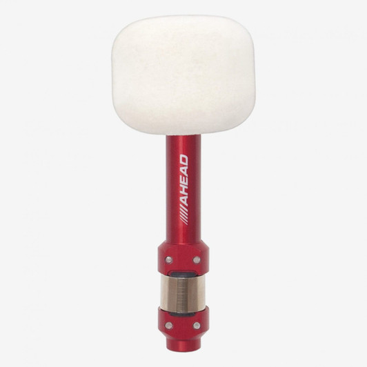 IMAGE OF FELT BASS DRUM BEATER WITH RED SHAFT