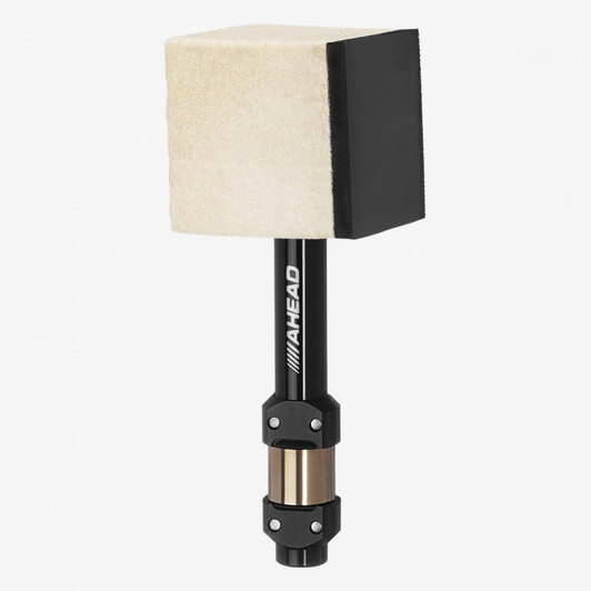 IMAGE OF BLACK AND WHITE FELT BASS DRUM BEATER