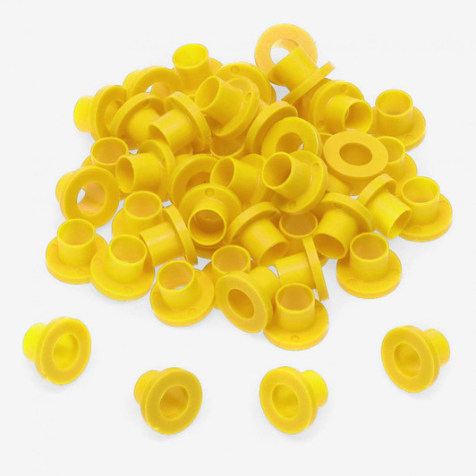 100 yellow nylon tension rod washers