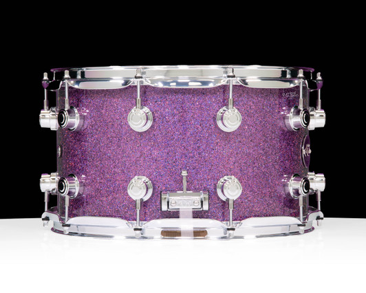 DW Performance Series 8x14 Snare Drum Purple Drift side view
